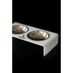 Isme Özel Beyaz Çelik Otomatik Mama ve Su Kabı, Dayanıklı ve Şık Tasarım - Görsel 2