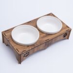 Seramik Kedi ve Küçük Irk Köpek Mama Kabı, Kahverengi, Manuel Kullanım - Görsel 2