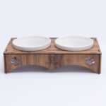 Seramik Kedi ve Küçük Irk Köpek Mama Kabı, Kahverengi, Manuel Kullanım - Görsel 4