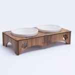 Seramik Kedi ve Küçük Irk Köpek Mama Kabı, Kahverengi, Manuel Kullanım - Görsel 5