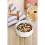 Seramik Mama ve Su Kabı, Kaymaz Taban, 500ML, Beyaz, 2'li Set - Görsel 5