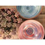 Desenli 3 Ayaklı Büyük Boy 20 cm Porselen Mama ve Su Kabı Kırmızı - Görsel 2