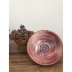 Desenli 3 Ayaklı Büyük Boy 20 cm Porselen Mama ve Su Kabı Kırmızı - Görsel 3