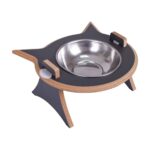 Gri Çelik Kedi ve Köpek Mama ve Su Kabı, Dayanıklı ve Şık Tasarım