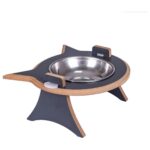Gri Çelik Kedi ve Köpek Mama ve Su Kabı, Dayanıklı ve Şık Tasarım - Görsel 2