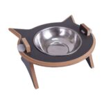 Gri Çelik Kedi ve Köpek Mama ve Su Kabı, Dayanıklı ve Şık Tasarım - Görsel 3