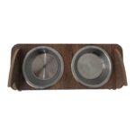 Kahverengi Ahşap ve Çelik Kedi Mama ve Su Kabı, Demonte ve Şık Tasarım - Görsel 4