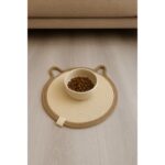 Ekru Evcil Hayvan Mama Paspası ve Servis Altlığı 32X32 cm