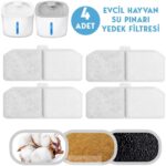 Dört Adet Su Çeşmesi, Beyaz, Manuel, Plastik, Evcil Hayvanlar Için Ideal - Görsel 4