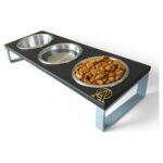 Yükseltilmiş Paslanmaz Çelik Kedi ve Yavru Köpek Kaseleri, 10° Eğimli, Şık Gri Renk - Görsel 4