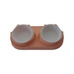 Şekilli Çift Tabaklı Mama ve Su Kabı, Pembe, Plastik, Manuel Kullanım - Görsel 3