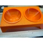 Çok Renkli, 500 ml Kapasiteli, Çift Bölmeli Kedi ve Köpek Su ve Mama Kabı