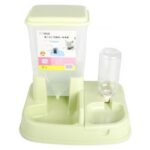 Ayrılabilir Otomatik Pembe Mama ve Su Kabı, Plastik, Kolay Temizlenir - Görsel 3