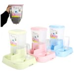 Ayrılabilir Otomatik Pembe Mama ve Su Kabı, Plastik, Kolay Temizlenir - Görsel 5