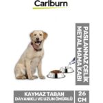 Çelik Kedi Köpek Mama ve Su Kabı, Dayıklı, Şık, Uzun Ömürlü, 26 cm