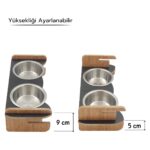 Yükseklik Ayarlı Çok Renkli Ahşap Mama ve Su Kabı Standı - Görsel 2