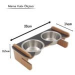 Yükseklik Ayarlı Çok Renkli Ahşap Mama ve Su Kabı Standı - Görsel 3