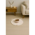 Ekru Kedi ve Köpek Mama Paspası 32X32 Cm, Dayanıklı ve Şık Küçük Hayvan Ürünleri