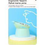 Eğimli, Yeşil Plastik Mama ve Su Kabı, Evcil Hayvanlar Için Ideal Kullanım - Görsel 3
