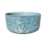 Turkuaz Seramik Mama ve Su Kabı, Şık ve Kullanışlı Evcil Hayvan Ürünleri