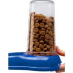 Hazneli 1,7 L Mavi Plastik Mama ve Su Kabı, Portatif, Dayanıklı ve Kullanışlı - Görsel 2