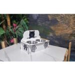 El Yapımı Çok Renkli Ahşap Mama Kabı, Kedi ve Köpekler Için Ideal