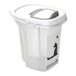 Gri 6l Plastik Saklama Kabı, Pratik ve Şık Evcil Hayvan Mama ve Su Kabı