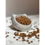 Seramik Gri Kedi ve Köpek Kuru Mama Kabı, Manuel Kullanım, 100 G - Görsel 2