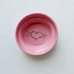 Pembe Seramik Mama ve Su Kabı, Şık ve Kullanışlı, Ideal Evcil Hayvan Ihtiyacı Için