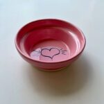 Pembe Seramik Mama ve Su Kabı, Şık ve Kullanışlı, Ideal Evcil Hayvan Ihtiyacı Için - Görsel 2