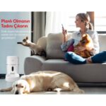 Sesli ve Wifi Destekli 6l Otomatik Evcil Hayvan Mama ve Su Kabı, Beyaz - Görsel 5