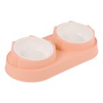 Çiftli Yükseltilmiş Pembe Pet Mama ve Su Kabı, Hijyenik, Şık ve Kullanışlı - Görsel 2