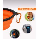 Katlanabilir Çok Renkli Silikon Mama ve Su Kabı, Taşınabilir ve Pratik - Görsel 4