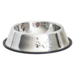 30 cm Metalik Çelik Mama Kabı, Dayanıklı ve Şık Tasarım