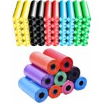 8'li Çok Renkli Evcil Hayvan Atık Toplama Torbası, Taşınabilir ve Sızdırmaz