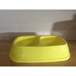 Sarı Plastik Mama ve Su Kabı, 0-1 L, Dayanıklı ve Şık Tasarım