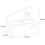 Kahverengi Ahşap Kedi ve Köpek Mama Su Kabı, Şık ve Kullanışlı Tasarım - Görsel 4