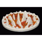 Beyaz Organik Plastik Yavaş Mama Yeme Kabı, Manuel Kullanım, Evcil Hayvanlar Için Ideal