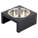 Gri Çelik Ayaklı Mama Kabı 350 Ml, Kedi ve Köpekler Için Şık ve Kullanışlı