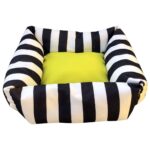 Sarı Kare Zebra Desenli Yumuşak Yatak Yastık Köpek ve Kedi Için - Görsel 2