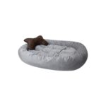 Large Bej Yumuşak Kemik Yastıklı Köpek Yatağı 60X80 cm - Görsel 2