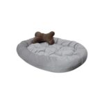 Large Bej Yumuşak Kemik Yastıklı Köpek Yatağı 60X80 cm - Görsel 4