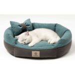 Turkuaz Yumuşak Yıkanabilir Iç Mekan Kedi ve Köpek Yatağı