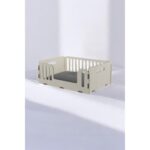 Dekoratif Ahşap Büyük Kedi ve Köpek Yatağı, Kahverengi, Dayanıklı ve Şık Tasarım