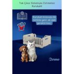 Dekoratif Ahşap Büyük Kedi ve Köpek Yatağı, Kahverengi, Dayanıklı ve Şık Tasarım - Görsel 3