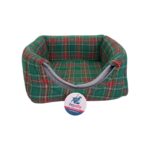 Ekose Desenli Çok Renkli Üç Fonksiyonlu Evcil Hayvan Yatağı 42X42X40 cm