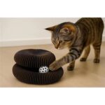 Çok Renkli Akordiyon Kedi Oyuncağı, Tırmalama Yüzeyli, Katlanabilir ve Zeka Geliştirici - Görsel 2