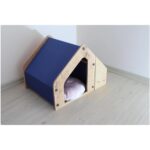 Kahverengi Kedi ve Köpek Evi, Çıkarılabilir Mama Kabı ve Takviyeli Tasarım - Görsel 4