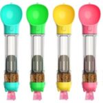 4'ü 1 Arada Taşınabilir Pet Su ve Mama Kabı, Temizleme Poşeti ile 500 ml Sarı