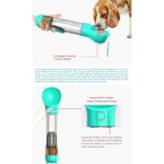 4'ü 1 Arada Taşınabilir Pet Su ve Mama Kabı, Temizleme Poşeti ile 500 ml Sarı - Görsel 2